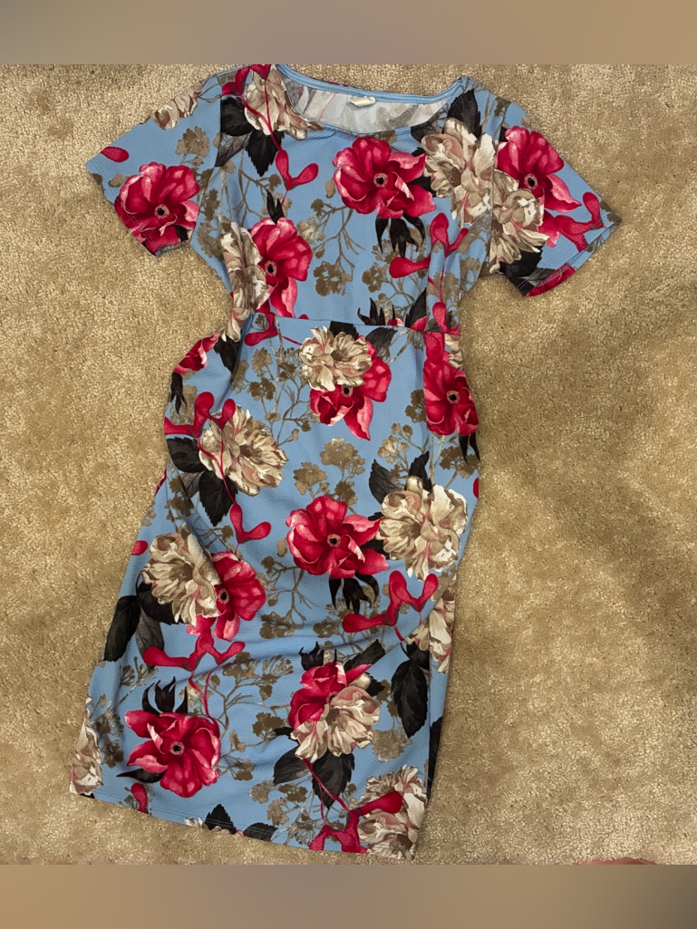 PinkBlush Blue Floral Maternity Dress